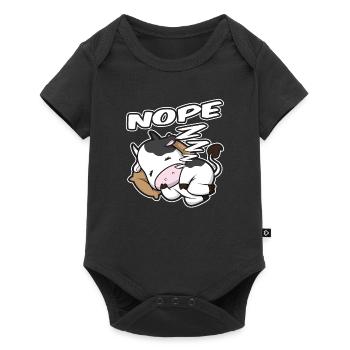Cow Chilling Sleeping Not Today Funny Gift - Baby Premium short-sleeve bodysuit - black - Front