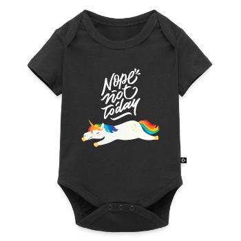 Nope Not Today - Lazy Unicorn - Body à manches courtes Premium Bébé - noir - Devant