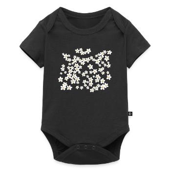 Motif marguerite belles fleurs - Body à manches courtes Premium Bébé - noir - Devant