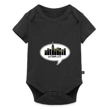 comique gotham city - Body à manches courtes Premium Bébé - noir - Devant