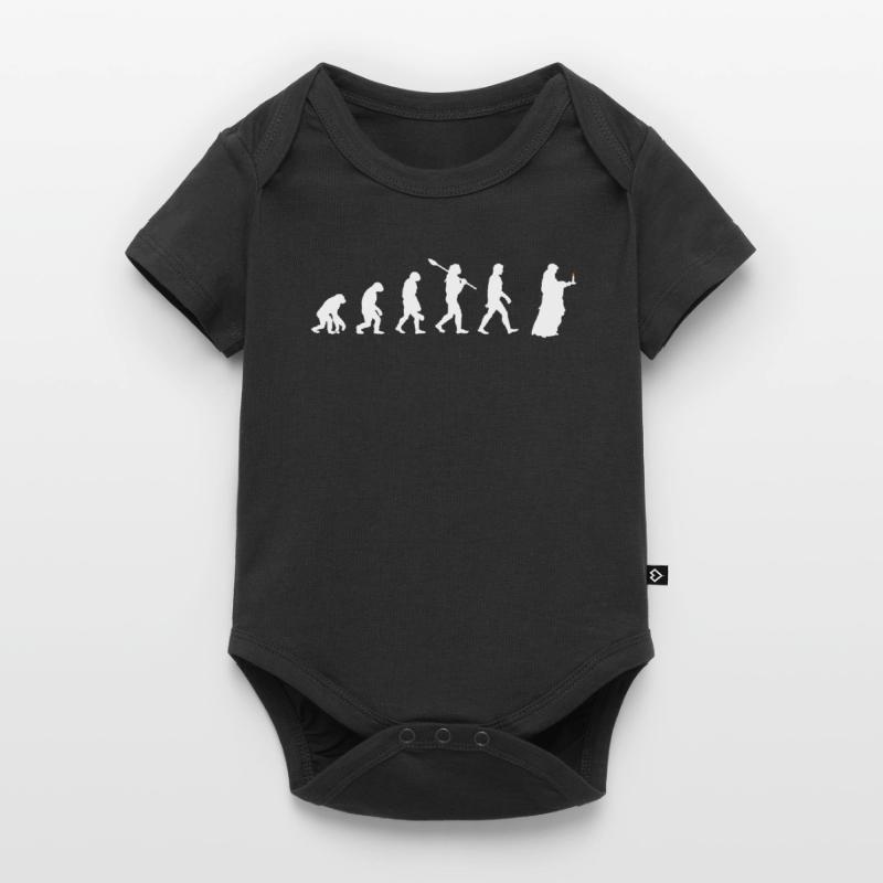 Kerze - Evolution des Menschen / Darwin Baby Premium Kurzarmbody