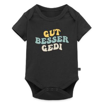 Gut Besser Gedi - Baby Premium Kurzarmbody - Schwarz - Vorne