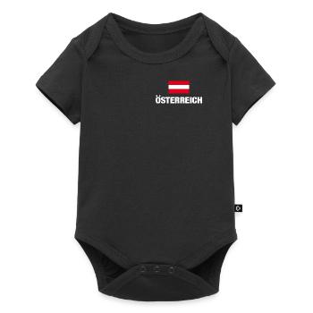 Austria, Austrian Flag, Austria Gift - Baby Premium short-sleeve bodysuit - black - Front