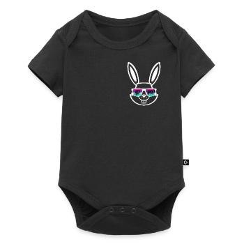 Rapmusk Cool Rabbit Hip Hop - Baby Premium short-sleeve bodysuit - black - Front