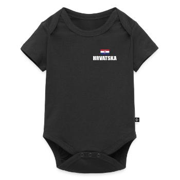 Croatia Hrvatska Croatian flag fan gift - Baby Premium short-sleeve bodysuit - black - Front