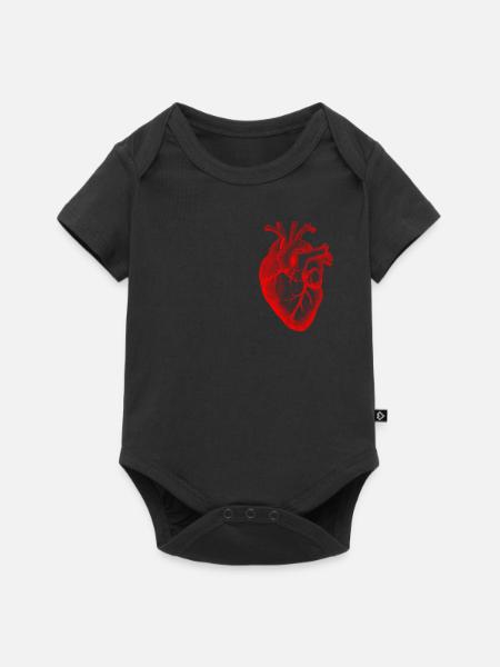 Cœur Design de mode - Body à manches courtes Premium Bébé - noir