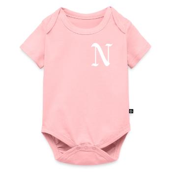 Letter N personalized gift alphabet first name Christmas - Baby Premium short-sleeve bodysuit - rose - Front