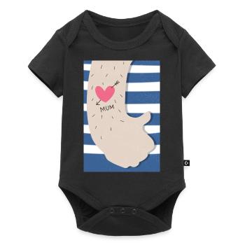 Tatouage maman - Body à manches courtes Premium Bébé - noir - Devant