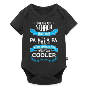 SCHACH Geschenk T Shirt - Baby Premium Kurzarmbody - Schwarz - Vorne