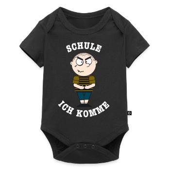 Schule ich komme, Einschulung - Baby Premium Kurzarmbody - Schwarz - Vorne