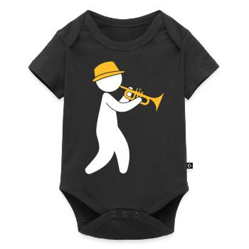 A Jazz Musician Plays The Trumpet - Baby Premium short-sleeve bodysuit - black - Front