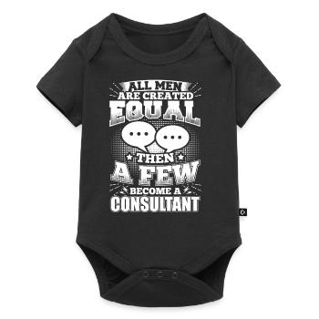 Drôle Consulting Consultant chemise tous les hommes égaux - Body à manches courtes Premium Bébé - noir - Devant