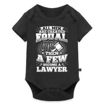 Avocat drôle procureur T-shirt tous les hommes égaux - Body à manches courtes Premium Bébé - noir - Devant