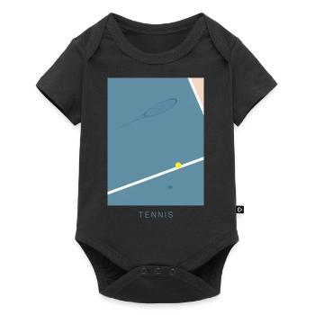 Tennis Art - Baby Premium Kurzarmbody - Schwarz - Vorne