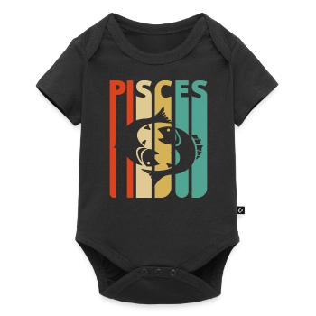 Vintage Pisces Zodiac Gifts for family & friends - Baby Premium short-sleeve bodysuit - black - Front