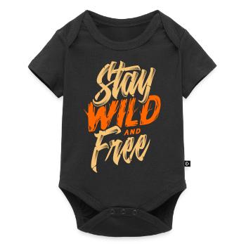 Stay wild and free - Baby Premium short-sleeve bodysuit - black - Front