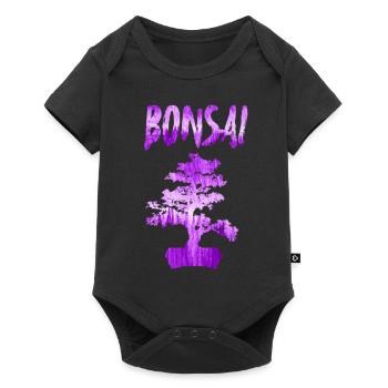 Bonsai violet - Body à manches courtes Premium Bébé - noir - Devant
