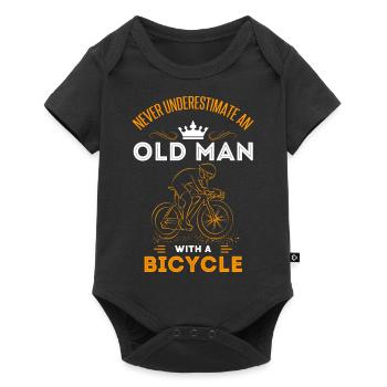 Gift Old Man Road Bike Bicycle Opa Opi - Baby Premium short-sleeve bodysuit - black - Front