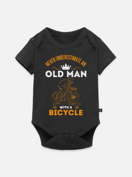 Geschenk Alter Mann Rennrad Fahrrad Opa Opi - Baby Premium Kurzarmbody - Schwarz