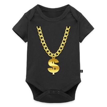 Gold Chain - Baby Premium short-sleeve bodysuit - black - Front