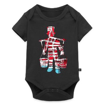 Hamburg - Baby Premium Kurzarmbody - Schwarz - Vorne