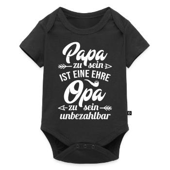 Être un père est un honneur d'être une princesse inestimable - Body à manches courtes Premium Bébé - noir - Devant