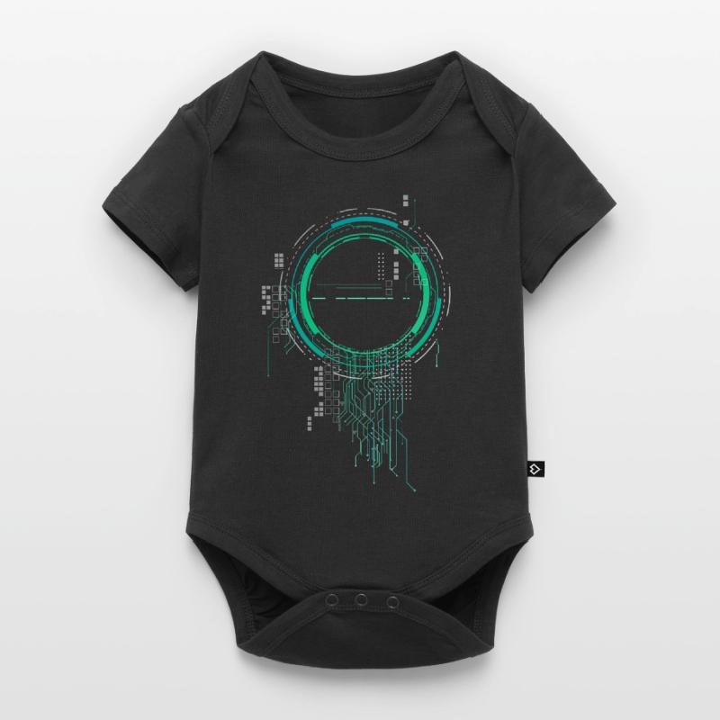 CPU PC PCB Spaceship Code Nerd PC Pixel Coder Baby Premium short-sleeve bodysuit