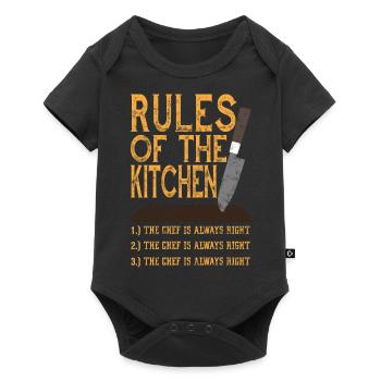 Règles de la cuisine Cool Chef Cook - Body à manches courtes Premium Bébé - noir - Devant