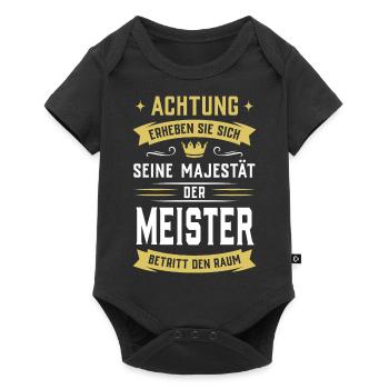 ...Seine Majestät der Meister betritt den Raum - Baby Premium Kurzarmbody - Schwarz - Vorne