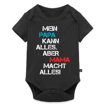 Drôle maman papa cadeau dictons de famille coquine - Body à manches courtes Premium Bébé - noir - Devant