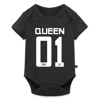 King - Queen gift present idea - Baby Premium short-sleeve bodysuit - black - Front