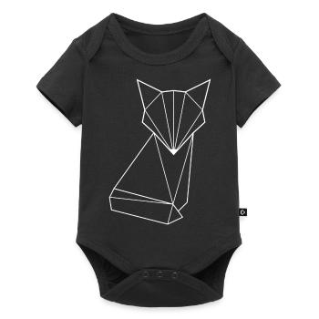 Origami fox - Baby Premium short-sleeve bodysuit - black - Front