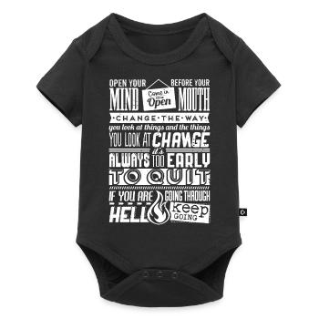 Font Quote graphic - Baby Premium short-sleeve bodysuit - black - Front