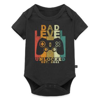 Dad level unlocked Pregnancy Announcement 2021 - Baby Premium short-sleeve bodysuit - black - Front