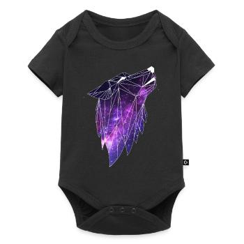 Geometry Galaxy Wolf - Baby Premium short-sleeve bodysuit - black - Front