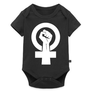 Feminism Woman Feminist Gift - Baby Premium short-sleeve bodysuit - black - Front