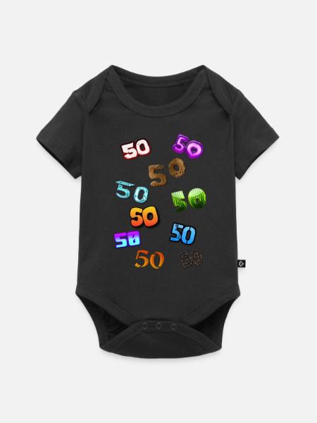 50. Geburtstag, 50. Geburtstag, 50. Geburtstag - Baby Premium Kurzarmbody - Schwarz