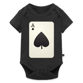 Pik Ass Carte Cadeau Poker - Body à manches courtes Premium Bébé - noir - Devant