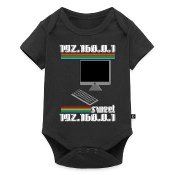192.168.01 sweet 192.168.0.1 - Baby Premium Kurzarmbody - Schwarz - Vorne