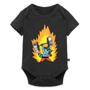 Raccoon Super Weights Shirt - Body à manches courtes Premium Bébé - noir - Devant