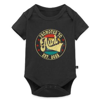 Promoted To Aunt 2022 Pregnancy Announcement Funny - Baby Premium Kurzarmbody - Schwarz - Vorne