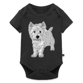 West Highland White Terrier Westie - Baby Premium short-sleeve bodysuit - black - Front