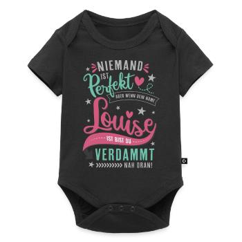 Louise Vorname lustiger Spruch Namenstag Geschenk - Baby Premium Kurzarmbody - Schwarz - Vorne