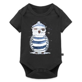 Moin ihr Landratten - Baby Premium Kurzarmbody - Schwarz - Vorne