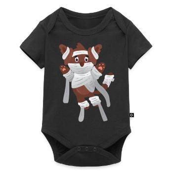 Chien momie - Body à manches courtes Premium Bébé - noir - Devant