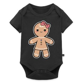 Gingerbread Woman - Baby Premium short-sleeve bodysuit - black - Front