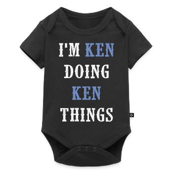 Ken Junge Mann Geburtstag Weihnachten Geschenk - Baby Premium Kurzarmbody - Schwarz - Vorne