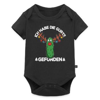Ich habe die Gurke Gefunden Weihnachtsgurke - Baby Premium Kurzarmbody - Schwarz - Vorne