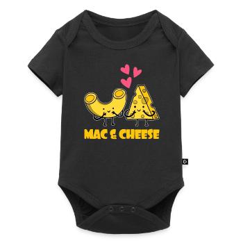 Love Mac And Cheese Food Humor Macaroni Cheese - Baby Premium Kurzarmbody - Schwarz - Vorne