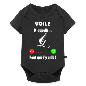 Voile - voile m'appelle - Body à manches courtes Premium Bébé - noir - Devant